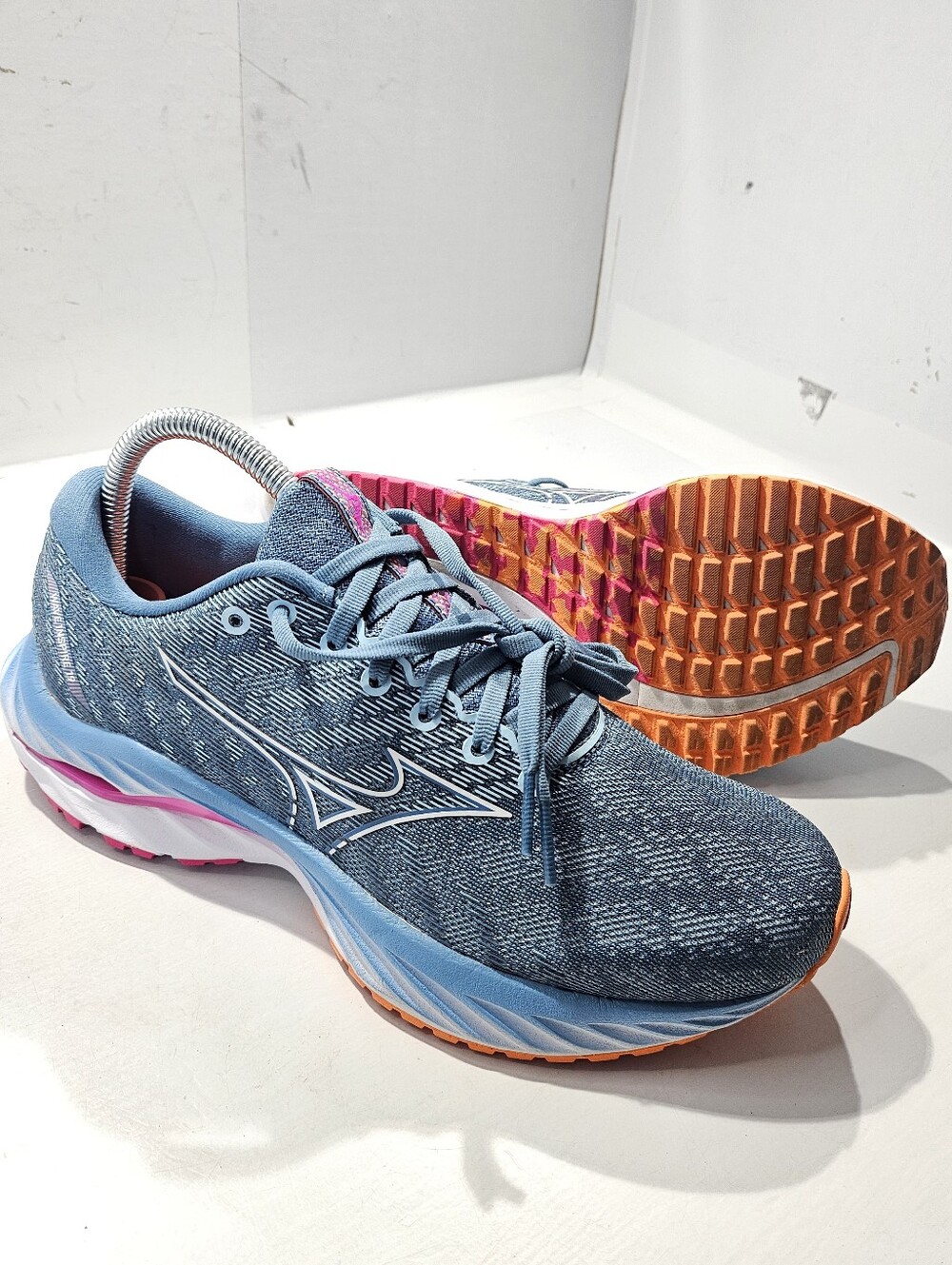 MIZUNO WAVE INSPIRE 19 BLUE SUPPORT CUSHIONED WOMEN'S RUNNING SHOES SIZE 7.5